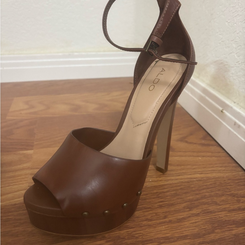 Aldo Dark Brown Platform Heels